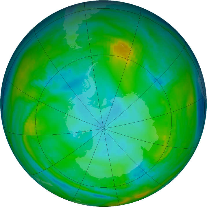 Antarctic ozone map for 26 May 1981